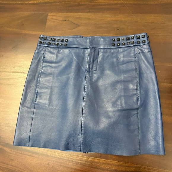MAJE Leather Mini Skirt - Picture 1 of 6